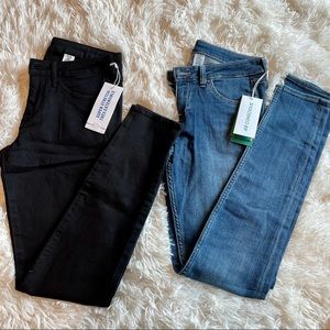 NWT 2 PAIRS H&M Super Skinny Low Waist Jeans 27/32